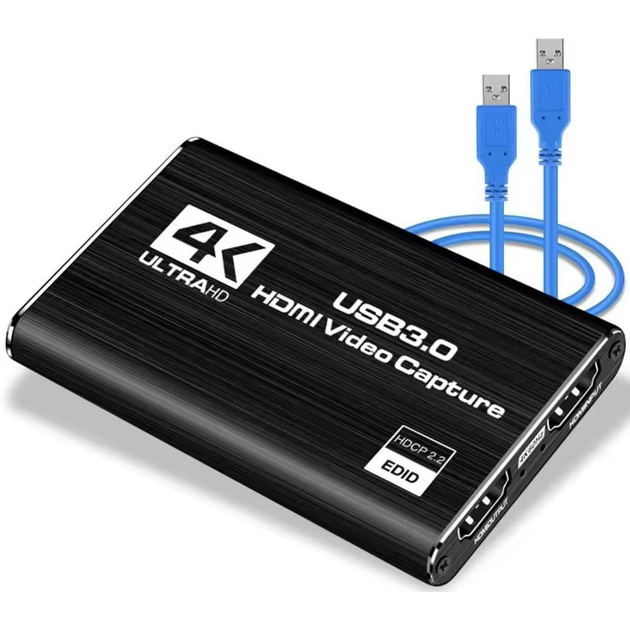 Устройство видеозахвата U&P VC20 Capture Card HDMI/USB 3.0 Black (SWE-VC20-BK) - изображение 1