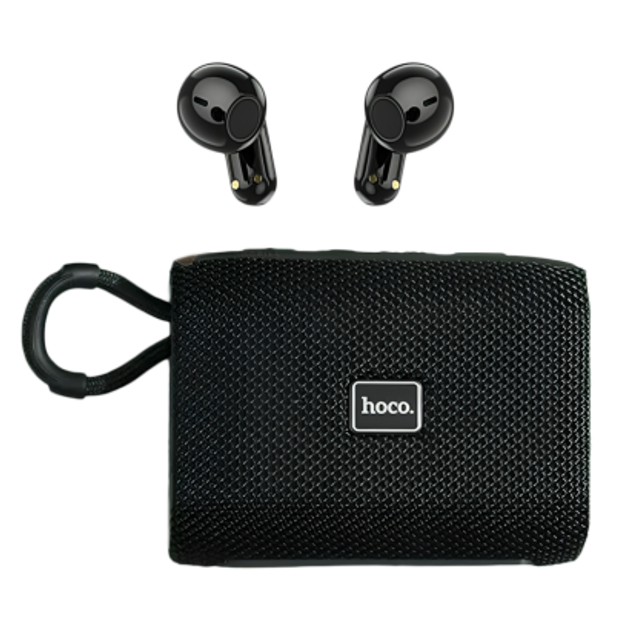 Портативная Колонка Hoco HC15 + Беспроводные Наушники Black – фото ...