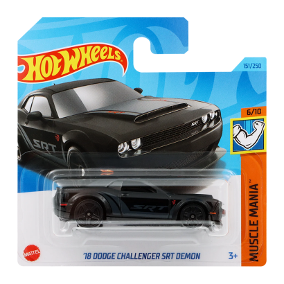 ホットウィール DODGE CHALLENGER SRT DEMON Машинка Базова Hot Wheels '18 Dodge Challenger SRT Demon Muscle