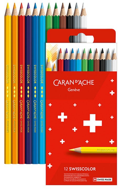 Zestaw kolorowych ołówków Caran d'Ache Swisscolor 12 szt (7630002343305) - obraz 1