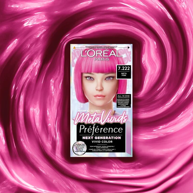 Farba do włosów L'Oreal Paris Preference Metavivids 7.222 Meta Pink (3600524105105) - obraz 5