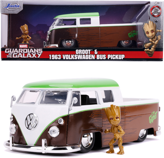 Samochód Jada Marvel Guardians of the Galaxy Volkswagen Pickup + figurka Groota 1:24 (4006333070433) - obraz 12