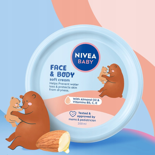 Крем для догляду за обличчям і тілом Nivea Baby 200 мл (9005800369549) - зображення 2