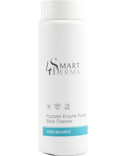 Пудра энзимная с вулканической пылью Smart4Derma Acne Balance POZZOLAN ENZYME POWDER BLACK CLEANSER 80 г (301) - изображение 1