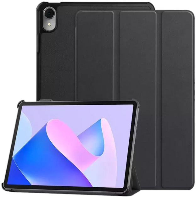 Etui z klapką iLike Tri-Fold Eco-Leather Stand Case do Samsung Galaxy Tab S9 FE Plus 12.4" Black (ILK-TRC-S15-BK) - obraz 1
