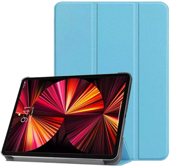 Etui z klapką iLike Tri-Fold Eco-Leather Stand Case do Samsung Galaxy Tab S9 Plus 12.4'' Sky Blue (ILK-TRC-S11-SB) - obraz 1