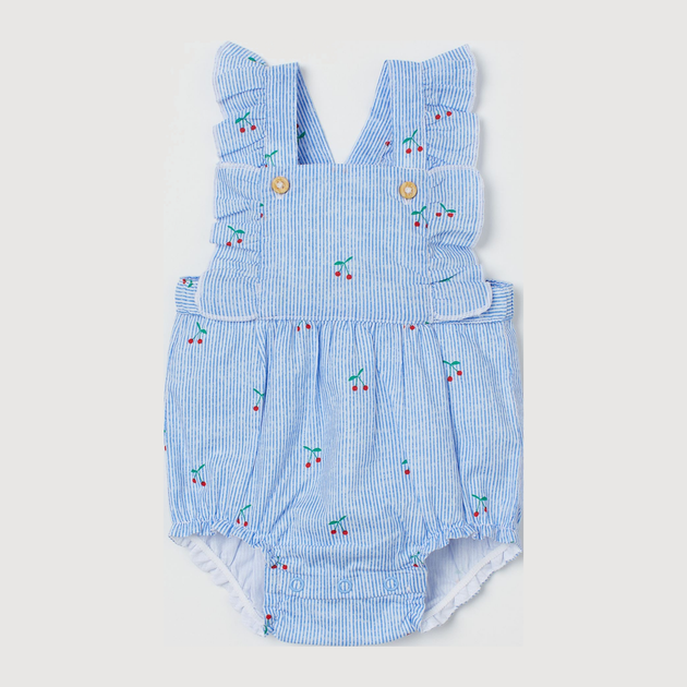 Детский летний полукомбинезон для девочки H&M 0814346_001 62 см Светло-голубой (СА2000002012979) 