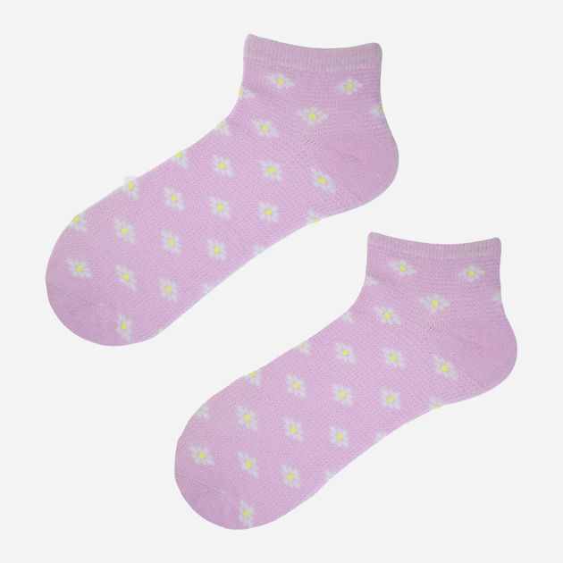 Шкарпетки жіночі короткі бавовняні Noviti ST020-W-04 35-38 Фіолетові (5905204312025) - зображення 2