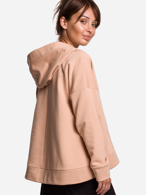 Bluza damska rozpinana streetwear z kapturem BeWear B166 2XL/3XL Beżowa (5903068484155) - obraz 2