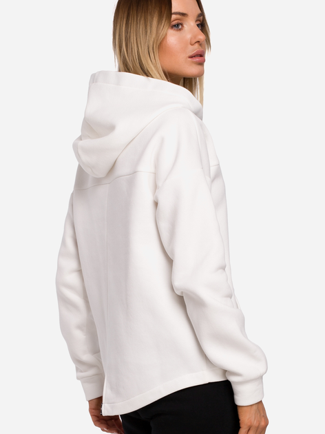 Bluza damska rozpinana streetwear z kapturem Made Of Emotion M550 L Ecru (5903068493348) - obraz 2