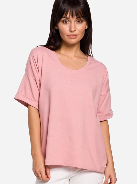 Koszulka damska bawełniana BeWear B147 L/XL Różowa (5903068468810) - obraz 1