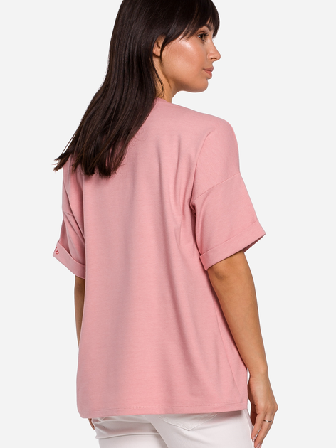 Koszulka damska bawełniana BeWear B147 2XL/3XL Różowa (5903068468858) - obraz 2