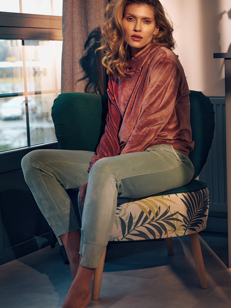 Bluza damska z kapturem elegancka Figl M745 S Ciemnoróżowa (5902194386838) - obraz 6