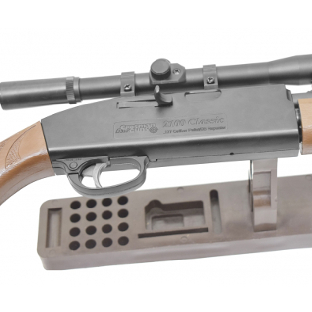 Пневматическая винтовка Crosman Classic з прицілом 4х15 мм (2100X) - изображение 2