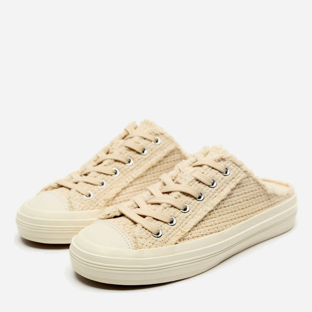 Женские кеды низкие Zara 268887772 36 23 см Бежевые (1159802043) – в ...