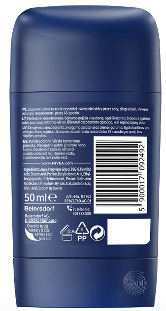 Dezodorant NIVEA Men Fresh Active w sztyfcie 50 ml (5900017092492) - obraz 2
