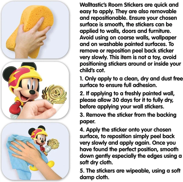Zestaw naklejek Walltastic Disney Myszka Miki do dekoracji pokoju (5060107045613) - obraz 4