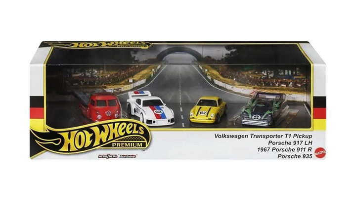 Машинка Premium 4шт Hot Wheels Porsche 935 / 1967 911 R / 917 LH