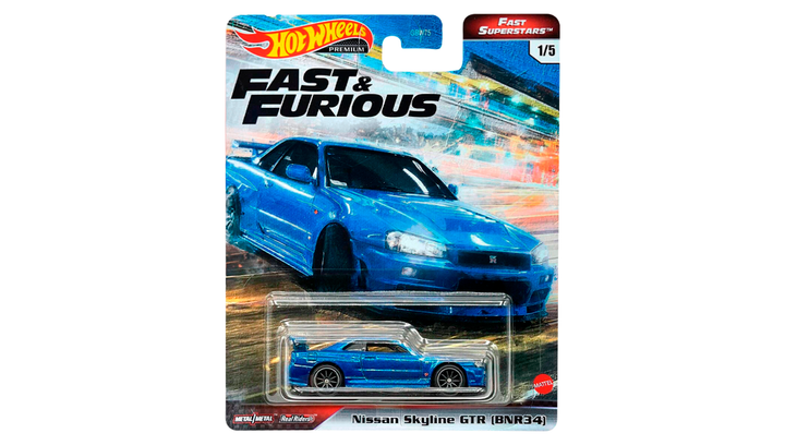 Машинка Premium Hot Wheels Nissan Skyline GTR (BNR34) Fast