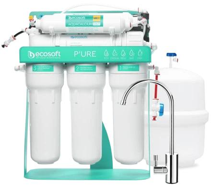 Фильтр обратного осмоса Ecosoft PURE AquaCalcium Mint с помпой на ...