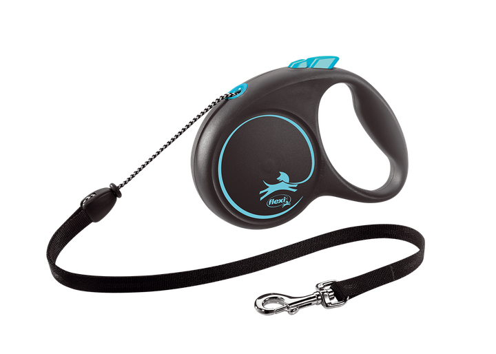 Повідець-рулетка Flexi флекси Black Design трос XS 3 м до 8 кг Блакитна ...