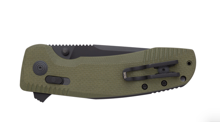 Розкладний ніж SOG TAC XR, OD Green/Straight Edge (SOG 12-38-02--41) - зображення 5