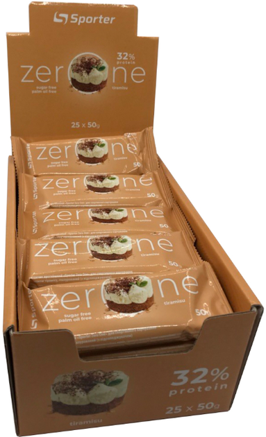 Протеиновые батончики Sporter Zero One 25x50 g / tiramisu – фото ...