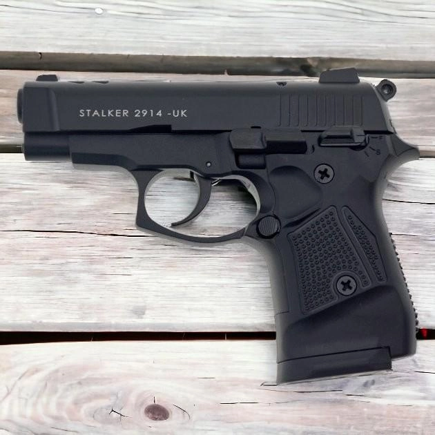 Стартовый шумовой пистолет Stalker 2914 UK Black (9 mm) - изображение 1