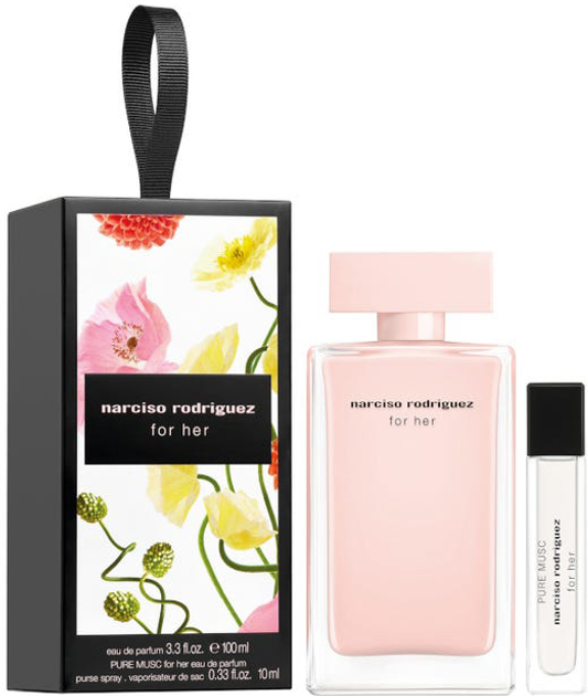 Zestaw damski Narciso Rodriguez Ladies For Her Woda perfumowana 100 ml + Woda perfumowana 10 ml (3423222092634) - obraz 1