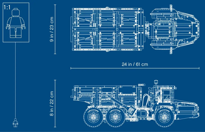 Конструктор LEGO Technic Шарнірний самоскид Volvo 6x6 2193 деталі (42114) - зображення 11