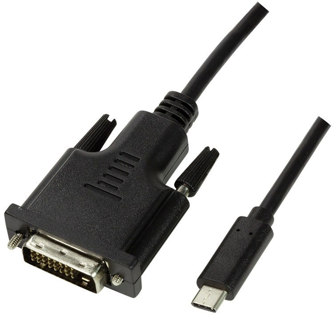 Kabel LogiLink USB-C - DVI 1.8 m Black (4052792050363) - obraz 2