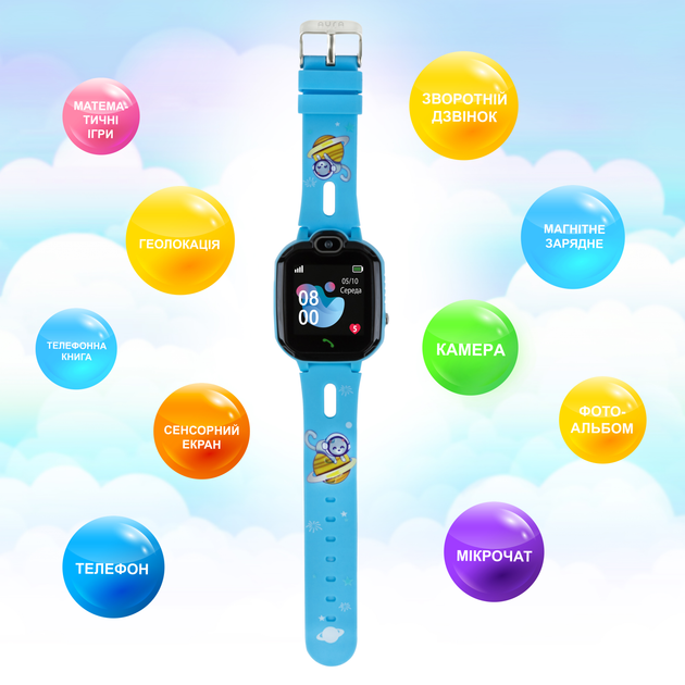 Детские телефон-часы Aura A300 Tracker Blue (AUR-A300-BL) - изображение 2