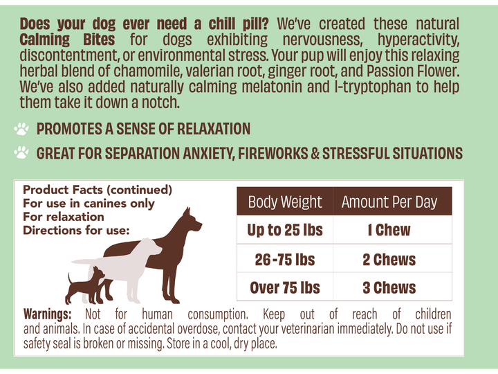 Успокаивающие витамины для собак Natural Dog Company Calming Supplement (90 шт в банке) - изображение 3