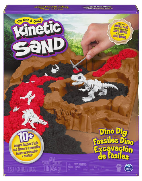 Zestaw do eksperymentów naukowych Spin Master Kinetic Sand Wykopalisko dinozaurów (0778988134283) - obraz 1