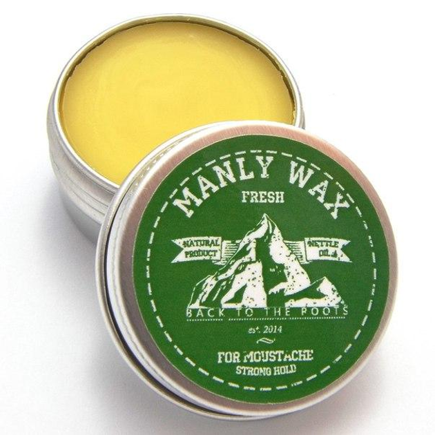 Чоловічий віск для вусів і бороди MANLY WAX "original", fresh, MANLY, 15 мл - зображення 1