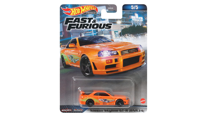 ミニカー Hotwheels FAST&d FURIOUS NET GARAGE GT-R Машинка Premium Hot Wheels Nissan Skyline GT-R (BNR34) Fast