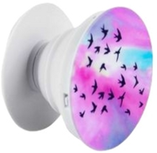 Uchwyt i podstawka do telefonu iLike Universal Pop Holder Bird White/Pink (ILIUNPH23) - obraz 2