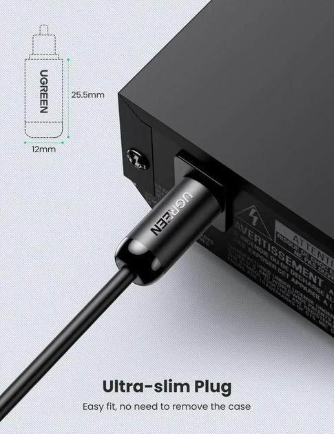 Аудіокабель Ugreen AV122 Toslink – Toslink 2 м чорний - изображение 6