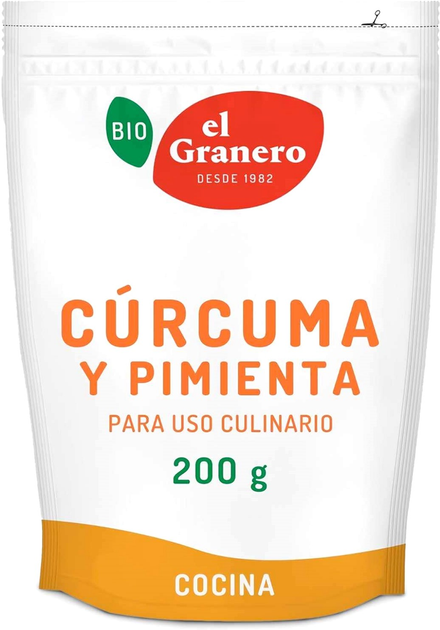 Suplement diety El Granero Curcuma y Pimienta Bio 200 g (8422584041002) - obraz 1