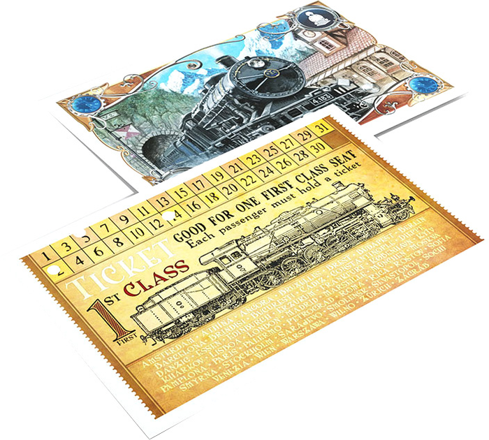 Koszulki na karty Gamegenic Ticket to Ride Europe Art Sleeves 58 x 90 mm 168 szt (4251715410493) - obraz 7