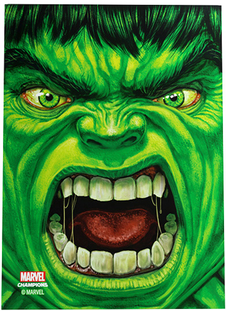 Koszulki na karty Gamegenic Marvel Champions Art Sleeves Hulk 66 mm x 91 mm 50 + 1 szt (4251715410509) - obraz 1