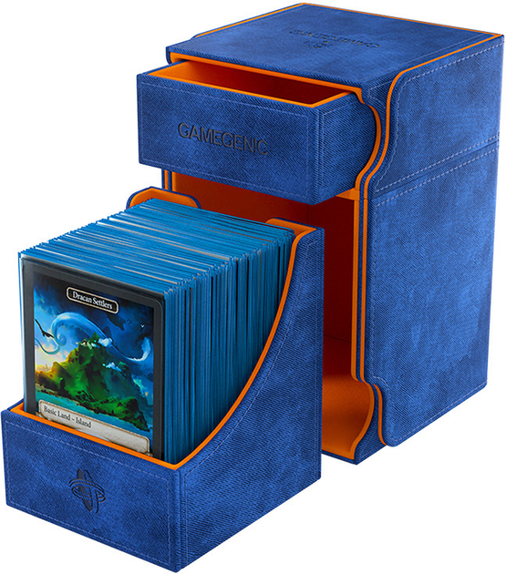 Карткова коробка Gamegenic Watchtower 100+ XL Convertible Exclusive Line 10 x 9.6 x 14.5 см Blue / Orange (4251715412923) - зображення 2