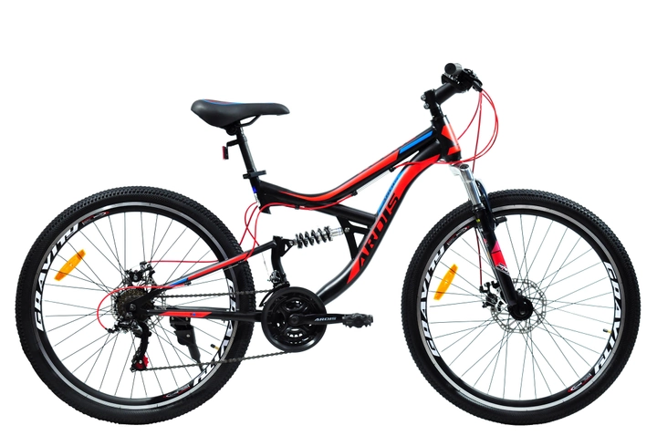 Акція на Велосипед Ardis Buggy 26" 17" 2023 Чорно-червоний (02111-К) + Велосипедні шкарпетки в подарунок від Rozetka