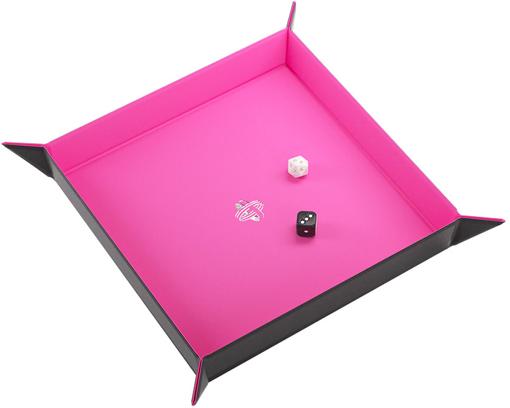 Килимок для гри в кості Gamegenic Magnetic Dice Tray квадратний Black / Pink (4251715411063) - зображення 1