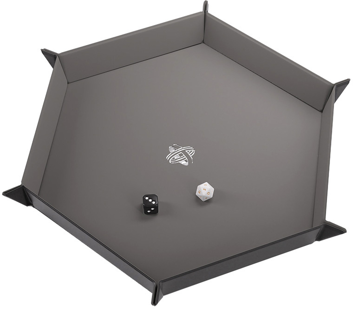 Mata do kości Gamegenic Magnetic Dice Tray sześciokątna Black / Gray (4251715411155) - obraz 1