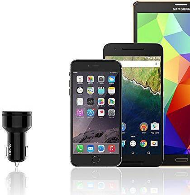 Ładowarka samochodowa Aukey CC-Y7 Ultraszybka 2xUSB Power Delivery 2.0 5.4A 36W (601629298542) - obraz 5