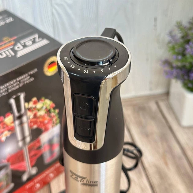 Блендер Zepline ZP-073 1500W 5в1 Погружной с Чашей-Измельчителем Черный - изображение 3