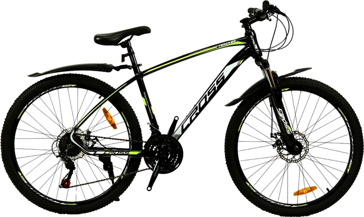 Акція на Велосипед Cross 27" Tracker 2022 Рама 17" Black-Yellow (27СTA-004940) + Велосипедні шкарпетки в подарунок від Rozetka