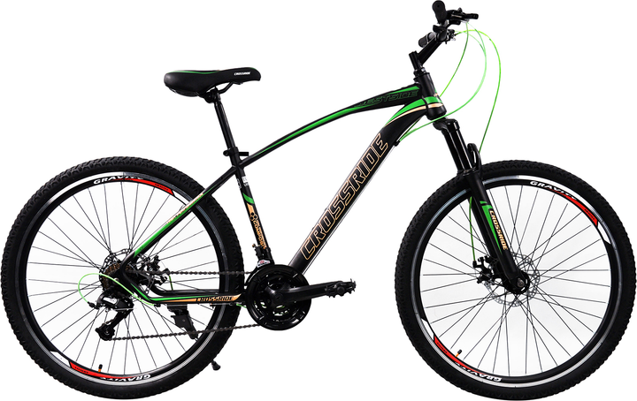 Акція на Велосипед Crossride МТВ ST Westside 27.5" 19" 2023 Чорно-зелений (01752-190-1) + Велосипедні шкарпетки в подарунок від Rozetka