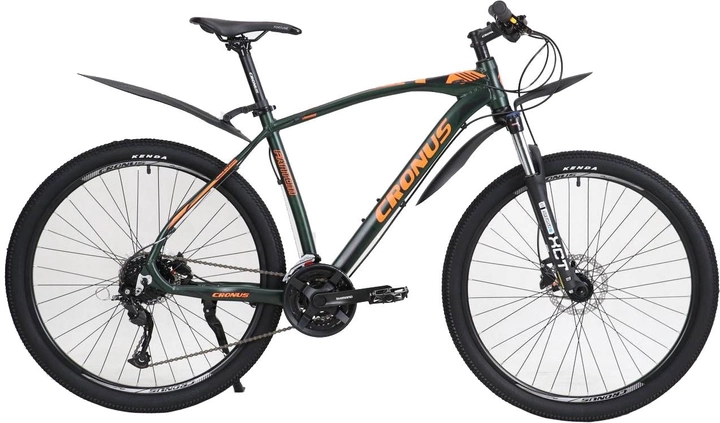 Акція на Велосипед Cronus Fantom 27.5" Рама 19.5" 2022 Black-orange (27CRN-003432) + Велосипедні шкарпетки в подарунок від Rozetka